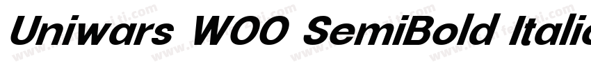 Uniwars W00 SemiBold Italic字体转换